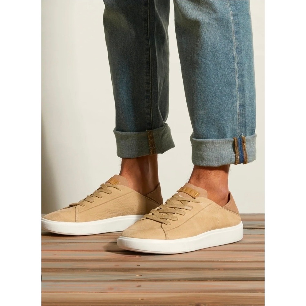 Reef Terramar LE Mens Tan Leather Low Top Sneakers Size 11 RF0A3ONK